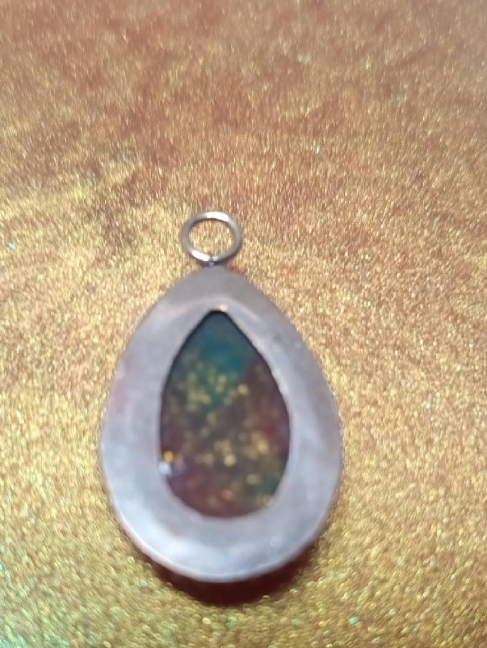Teardrop Dazzle Pendant in Green and Red - Women's Jewelry - Picture 3 of 3